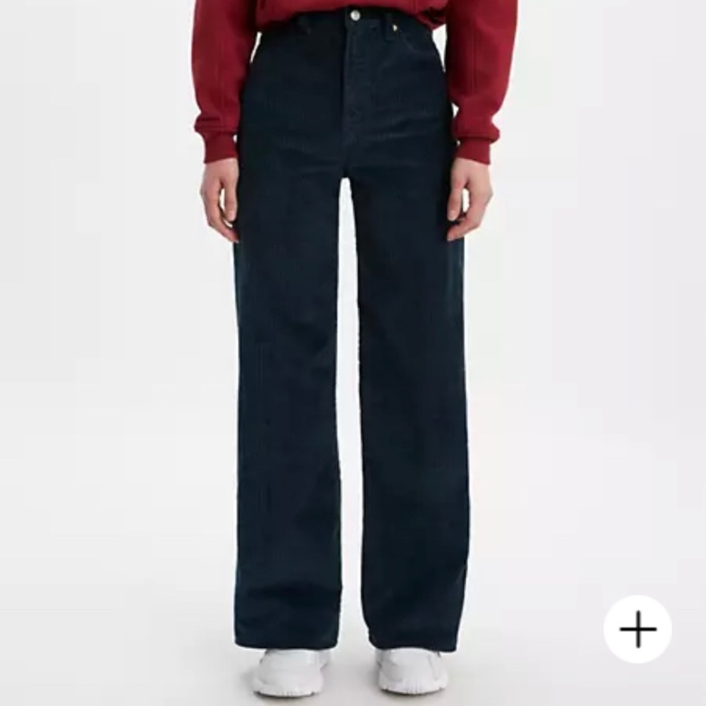Levi's® RIBCAGE WIDE LEG CORDUROY PANTS 24 blue